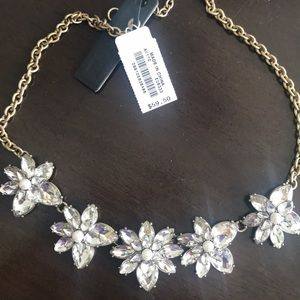 J. Crew Factory Crystal Floral Statement Necklace